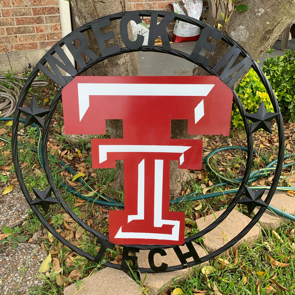 TEXAS TECH METAL COLLEGE WESTERN HOME DECOR WALL ART BRAND NEW