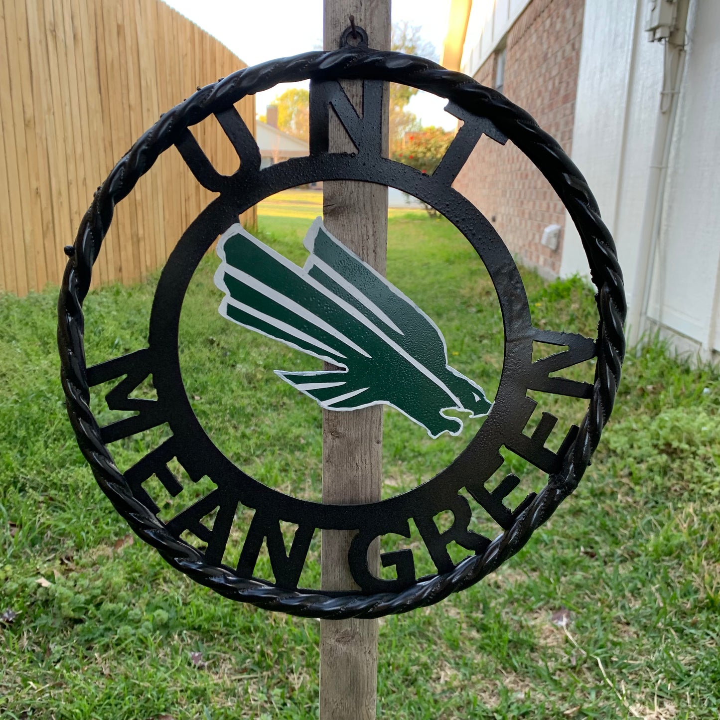 12",18",24" UNT MEAN GREEN CUSTOM METAL VINTAGE CRAFT TEAM SIGN WESTERN HOME DECOR HANDMADE