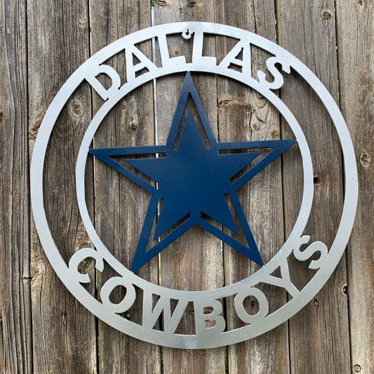 18", 24", 32" DALLAS COWBOYS LASER CUT CUSTOM METAL VINTAGE CRAFT SIGN TEAM ART WESTERN HOME DECOR HANDMADE