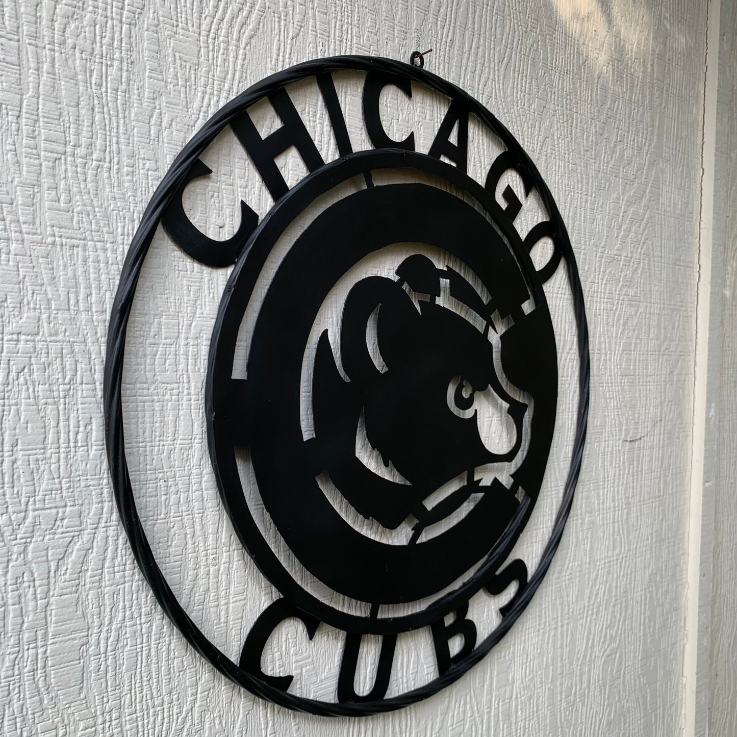 12", 18", 24", 32" CHICAGO CUBS CUSTOM BLACK & RAW METAL VINTAGE CRAFT TEAM SPORTS SIGN HANDMADE