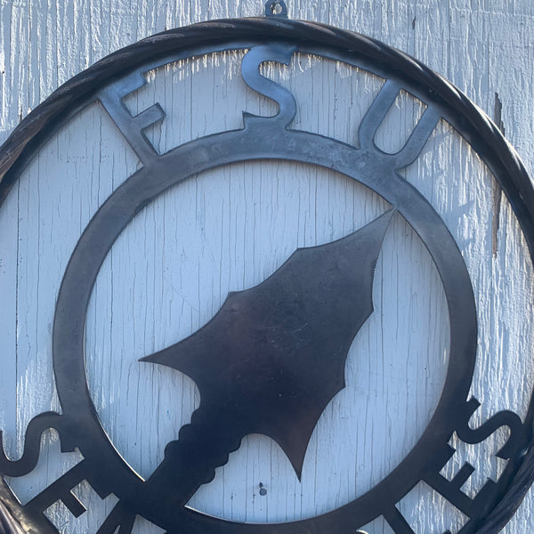 FSU SEMINOLES FLORIDA SPEAR CUSTOM RAW METAL VINTAGE CRAFT TEAM SIGN HANDMADE