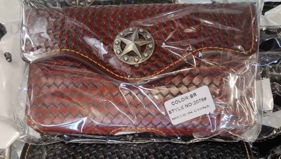 7" LONE STAR BROWN HORIZONTAL LEATHER POUCH EXTRA LARGE  BELT LOOP HOLSTER CELL PHONE CASE UNIVERSAL OVERSIZE #EH12950