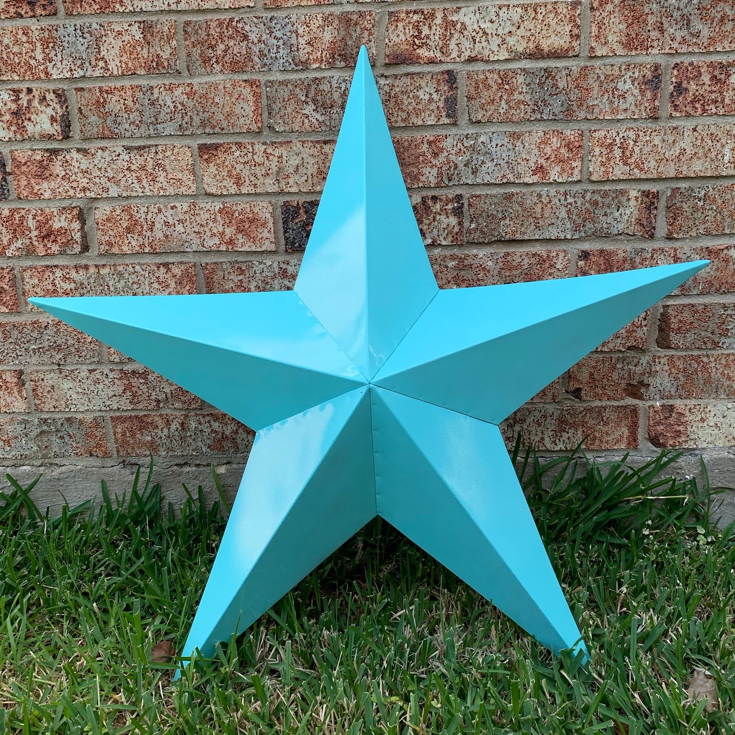 #EH11132 TURQUOISE BARN METAL STAR WALL ART WESTERN HOME DECOR HANDMADE NEW