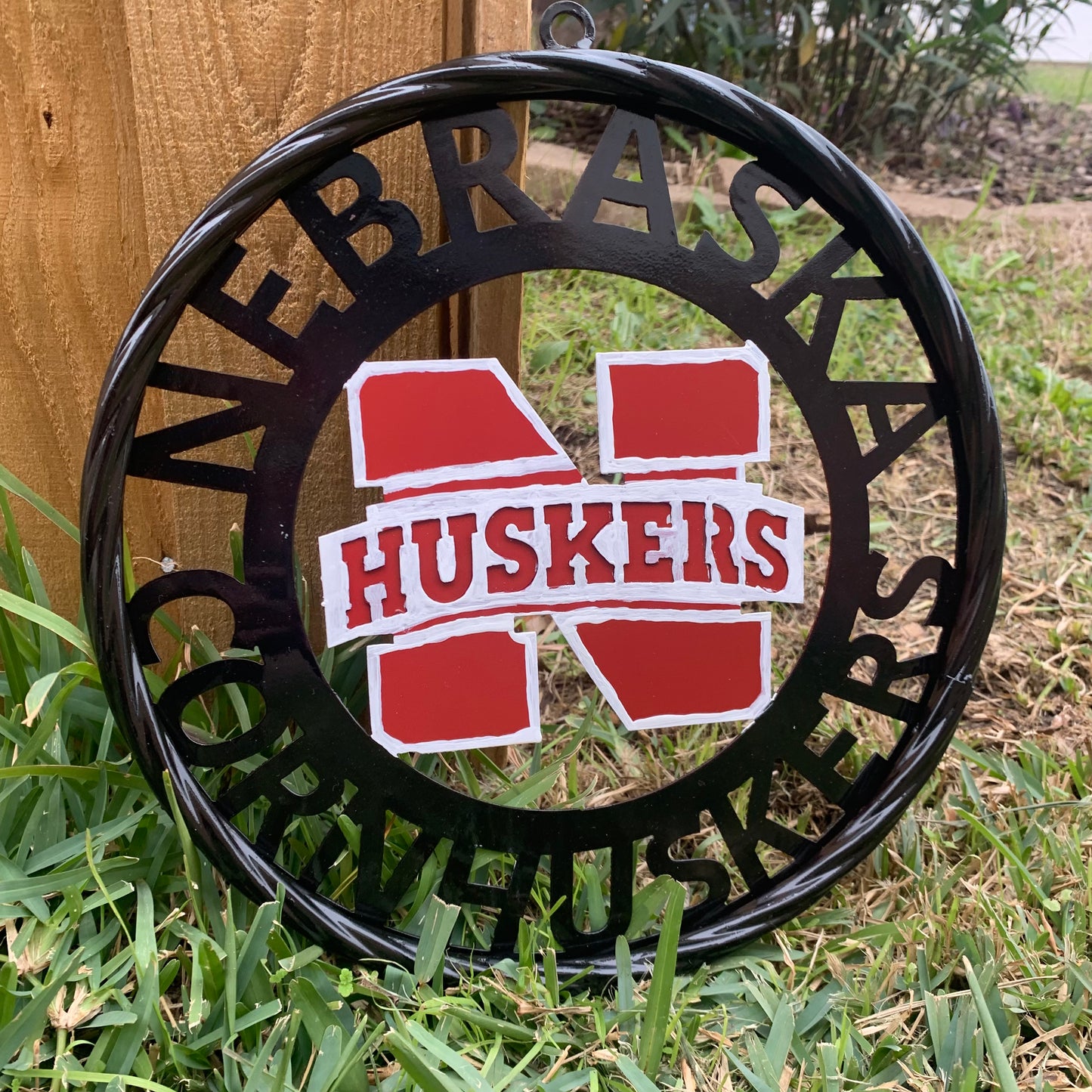 NEBRASKA HUSKERS METAL CUSTOM VINTAGE CRAFT TEAM SIGN WESTERN HOME DECOR HANDMADE 12",18",24",36"