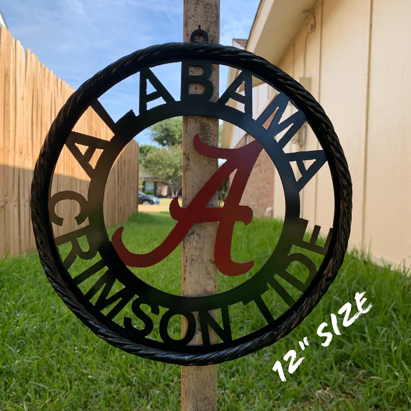 ALABAMA CRIMSON TIDE LASERCUT CUSTOM METAL VINTAGE CRAFT SIGN TEAM WESTERN HOME DECOR