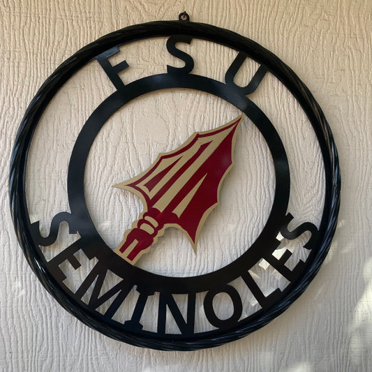 FSU SEMINOLES FLORIDA METAL CUSTOM VINTAGE CRAFT TEAM SIGN HANDMADE 12",18",24",36"