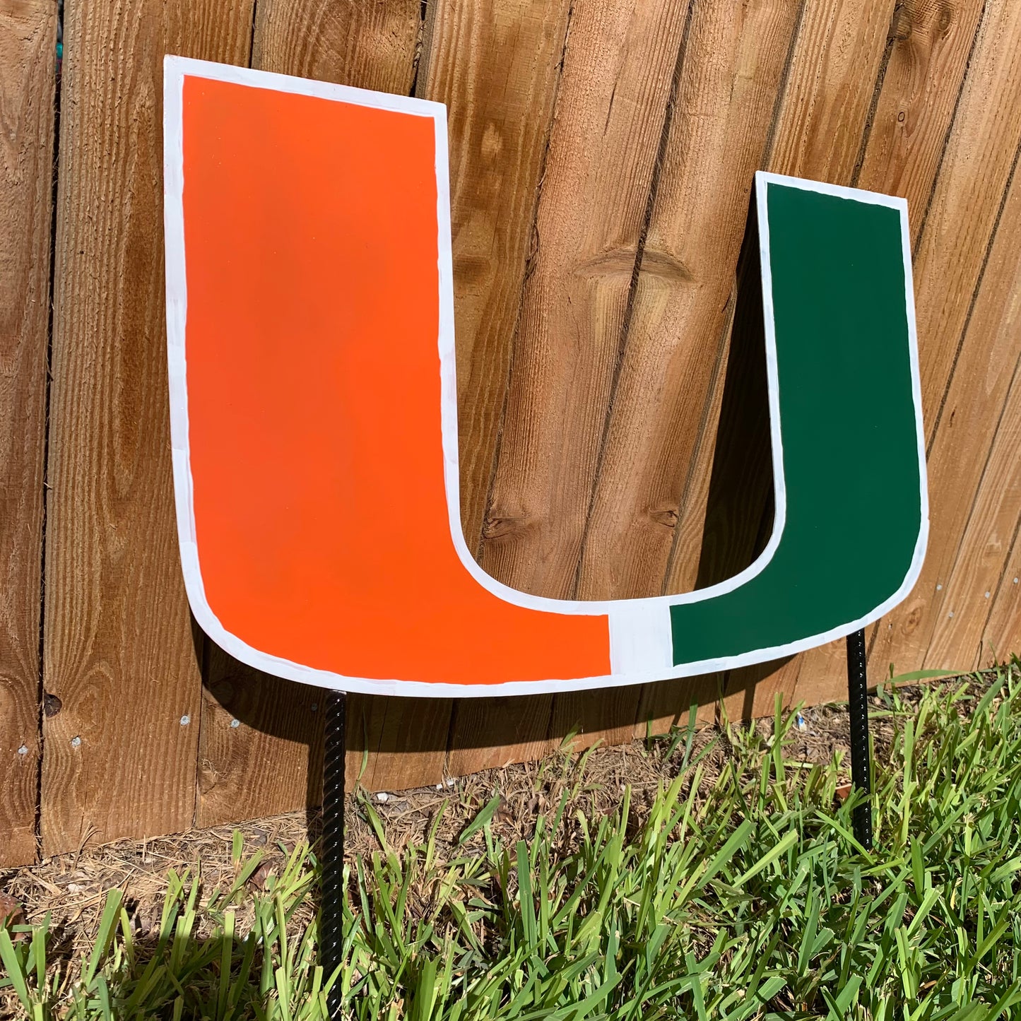 24"x15" MIAMI HURRICANES CUSTOM METAL VINTAGE CRAFT SIGN WESTERN HOME DECOR HANDMADE LASER CUT
