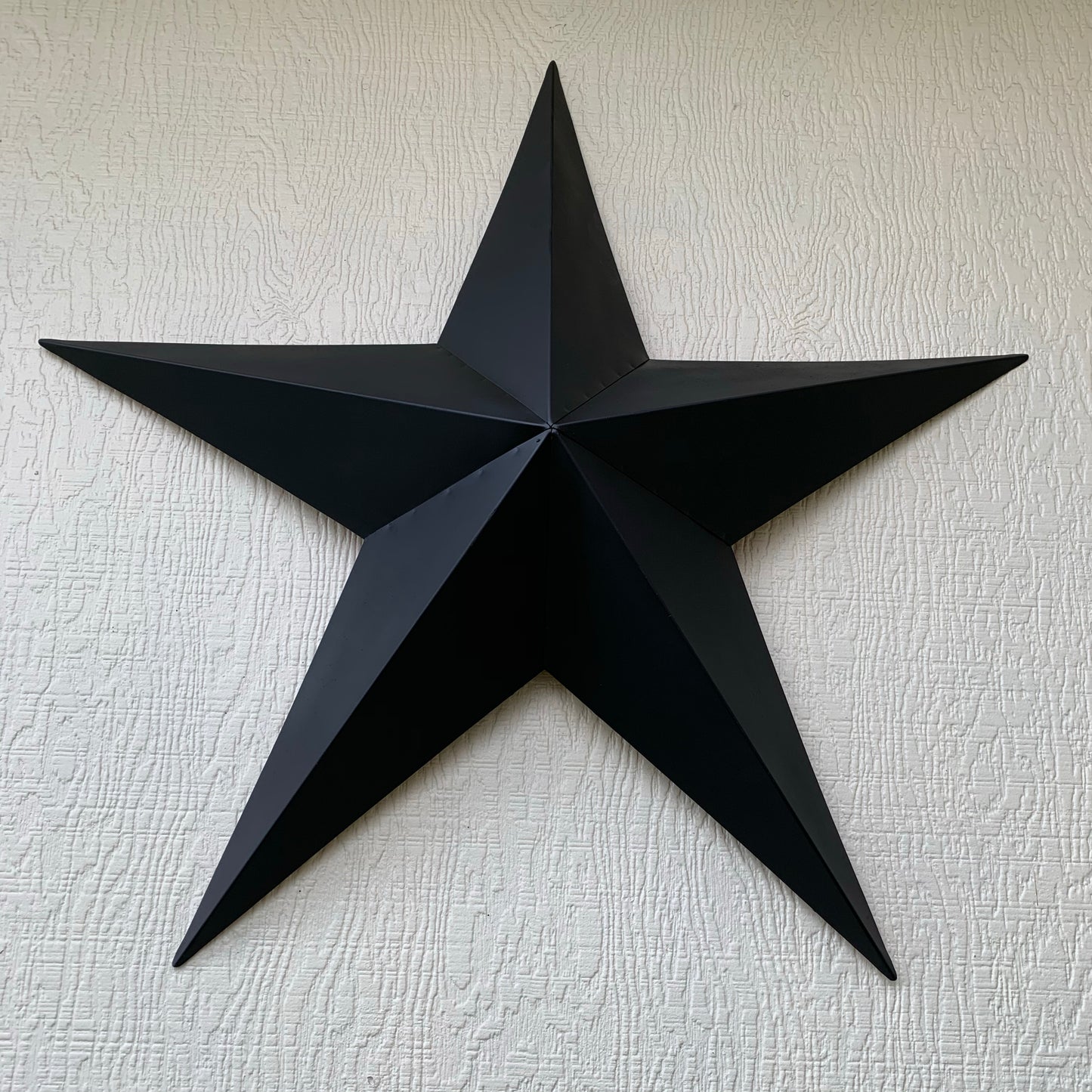 #EH10479 12", 16", 24", 30", 36" RUSTIC BLACK BARN STAR NO RING DAVID STAR 5 POINT WESTERN HOME DECOR HAND PAINTED