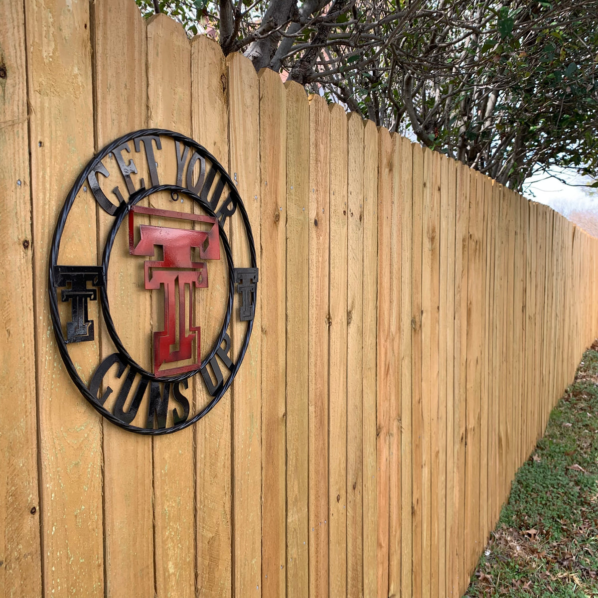 12", 18", 24", 32" GET YOUR GUNS UP TEXAS TECH CUSTOM METAL VINTAGE CRAFT TEAM SIGN