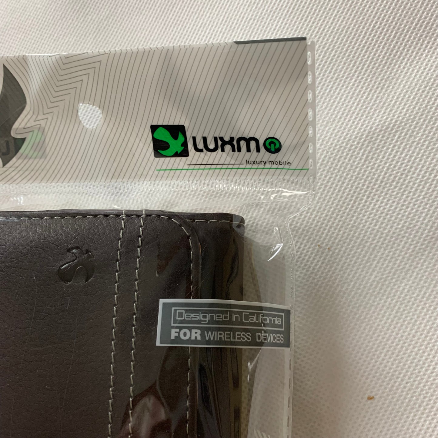 6.6" LUXMO COFFEE BROWN LEATHER EXTRA LARGE POUCH BELT LOOP HOLSTER CELL PHONE CASE UNIVERSAL OVERSIZE #LU20