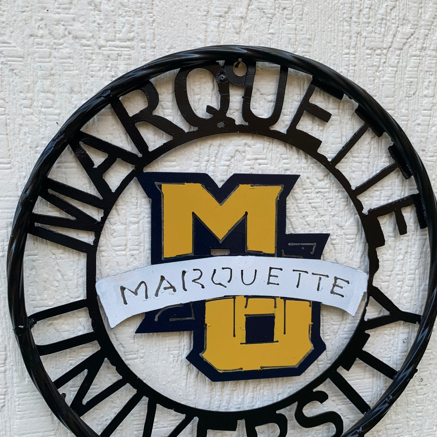12",18",24" MARQUETTE METAL CUSTOM VINTAGE CRAFT WALL ART TEAM SIGN HANDMADE