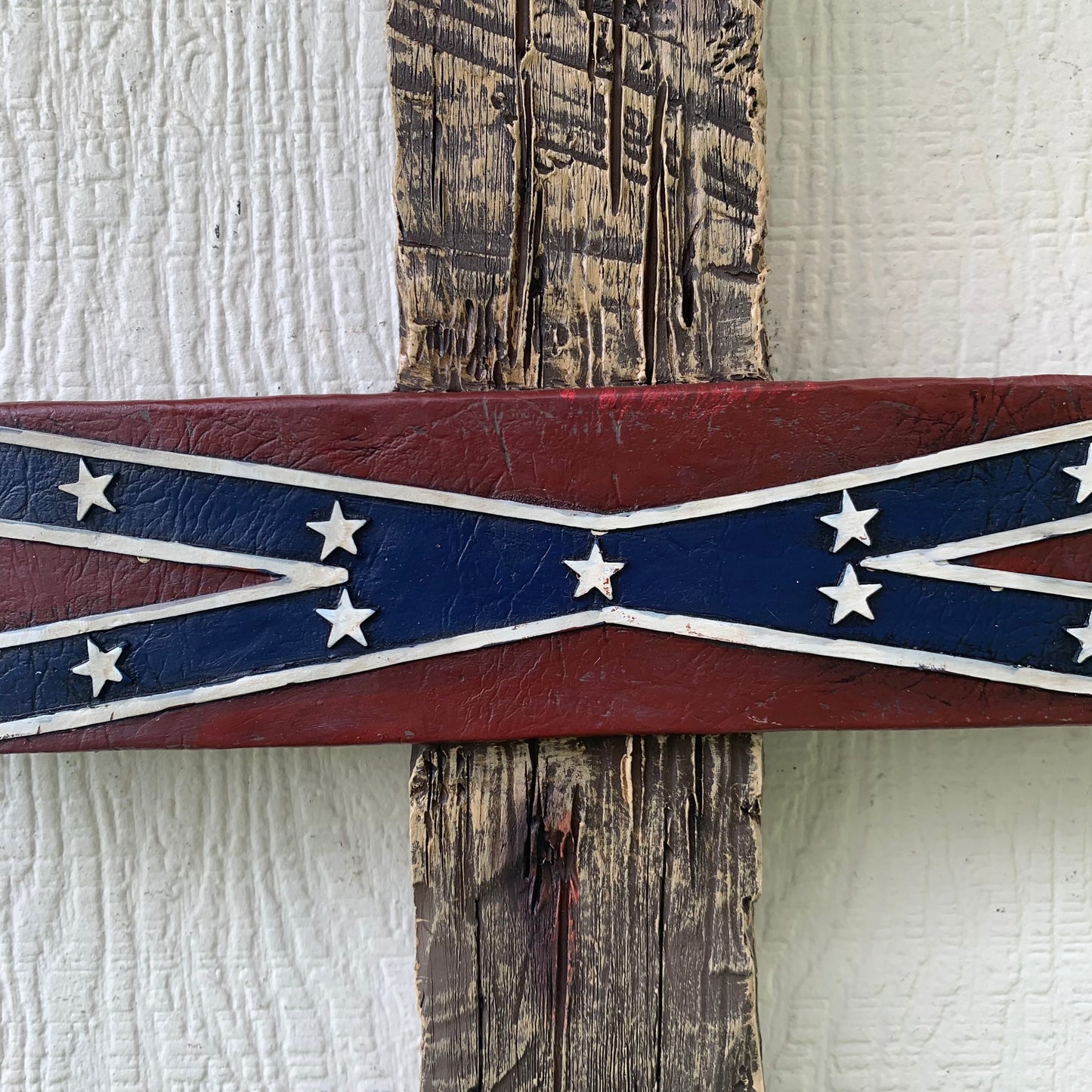 P & G FLAG STONE CROSS WESTERN HOME DECOR NEW ART--FREE SHIPPING