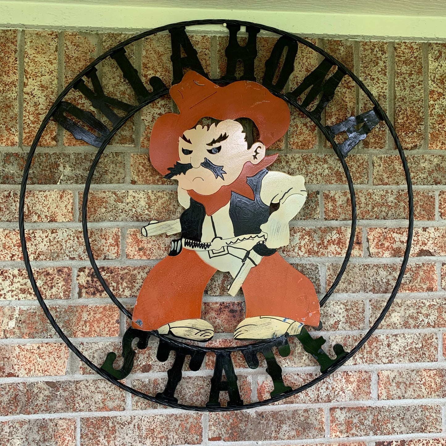 OSU OKLAHOMA STATE COWBOYS CUSTOM METAL VINTAGE CRAFT TEAM SIGN HANDMADE