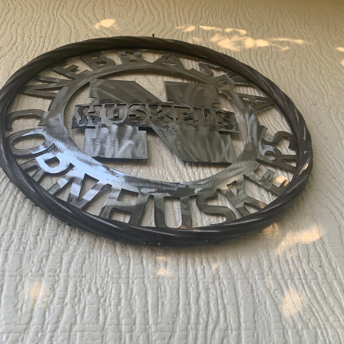 12", 18", 24", 32" NEBRASKA HUSKERS RAW METAL CUSTOM VINTAGE CRAFT TEAM SIGN