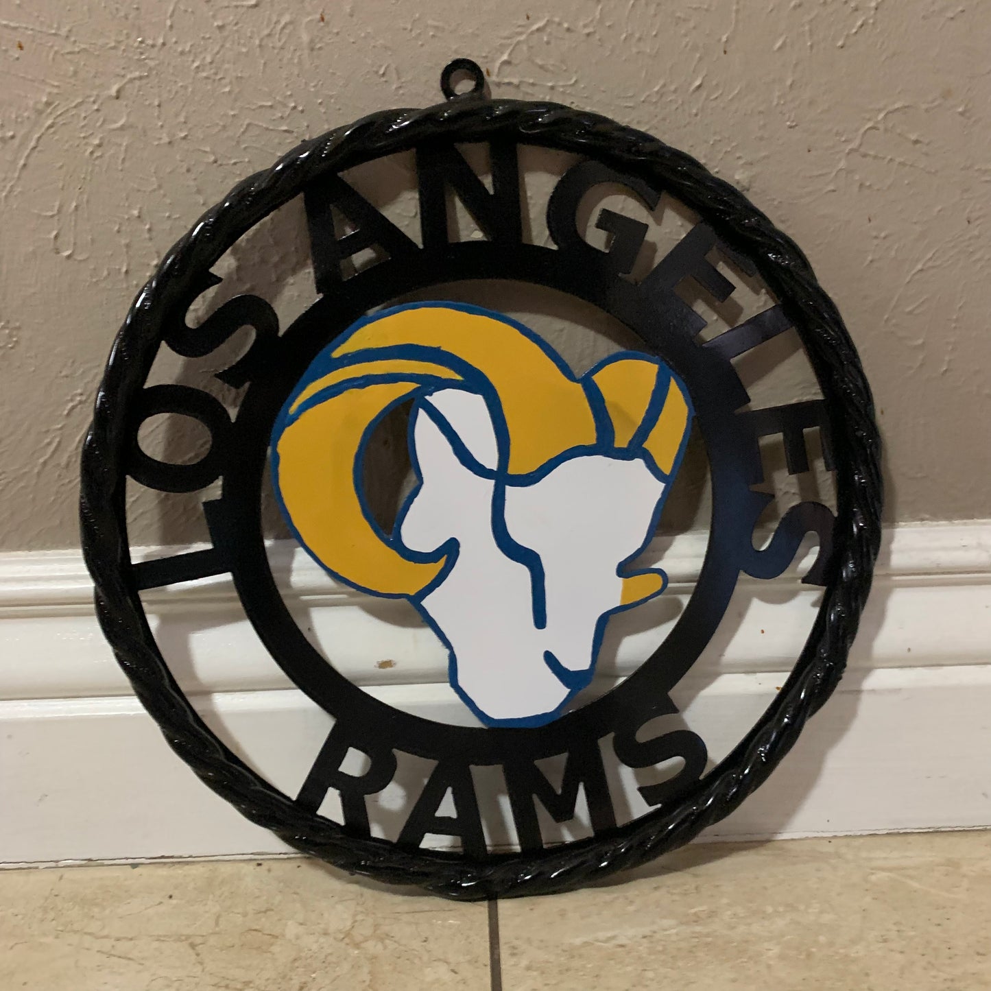 12", 18", 24", 32" LOS ANGES RAMS METAL CUSTOM VINTAGE CRAFT WALL ART TEAM SIGN HANDMADE