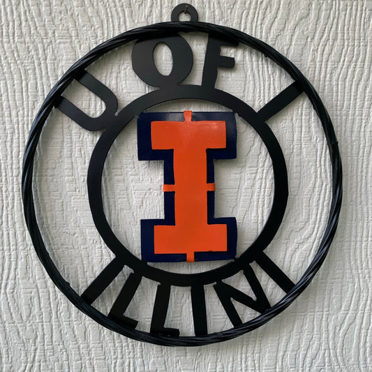 ILLINOIS METAL CUSTOM VINTAGE CRAFT TEAM SIGN HANDMADE