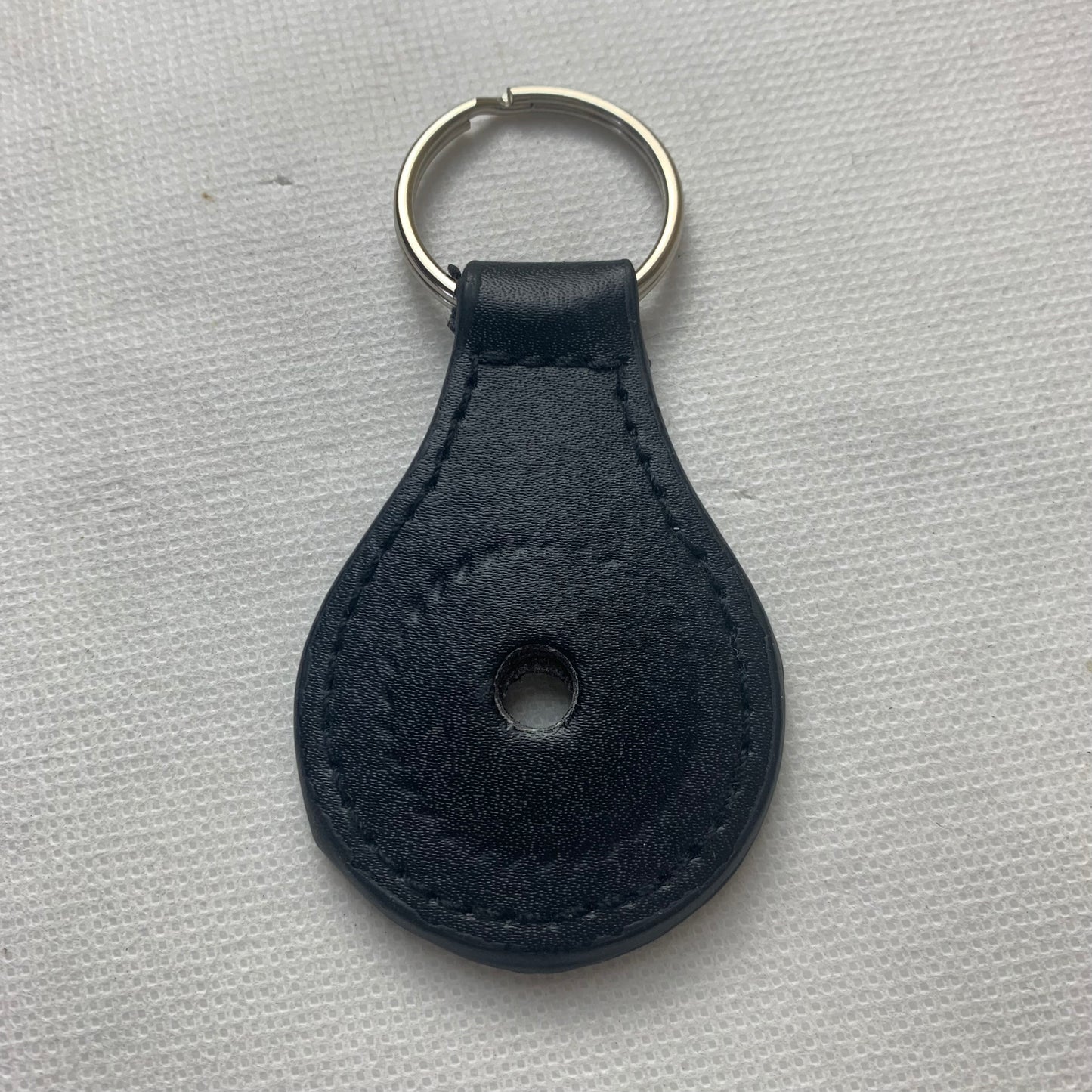 #EH80007 BLACK LEATHER KEYFOB KEYCHAIN WESTERN FASHION ART NEW--FREE SHIPPING