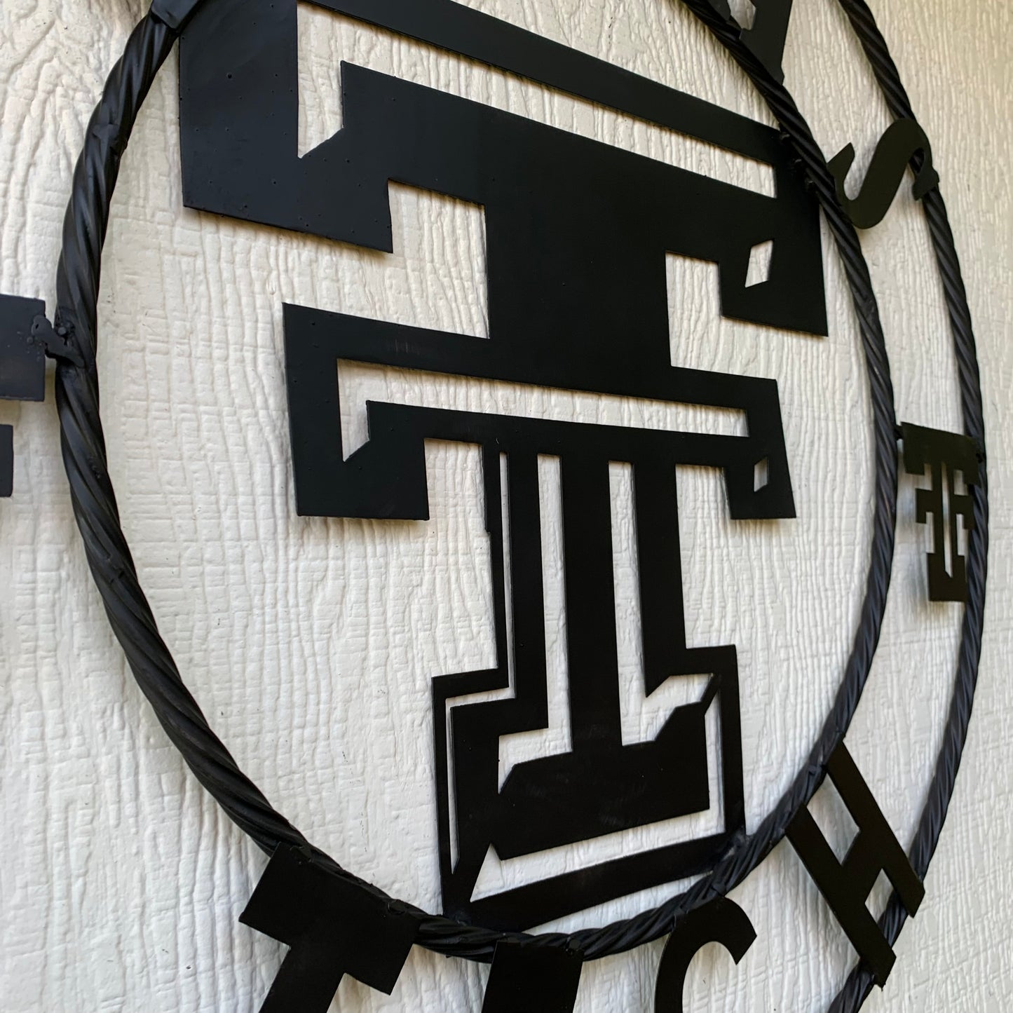 TEXAS TECH RUSTIC BLACK CUSTOM METAL VINTAGE CRAFT WESTERN HOME DECOR HANDMADE
