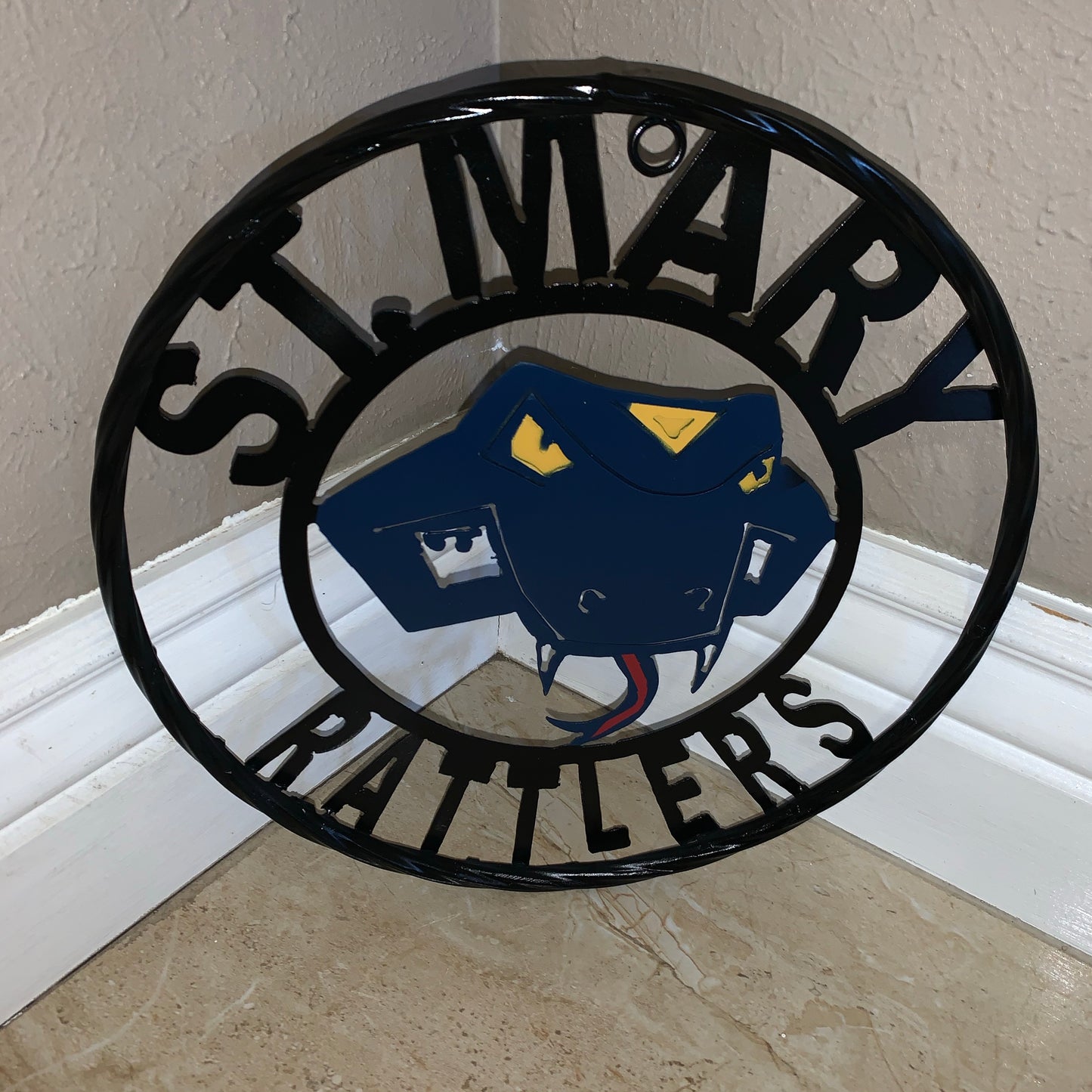 St. MARY RATTLERS METAL CUSTOM VINTAGE CRAFT TEAM SIGN HANDMADE