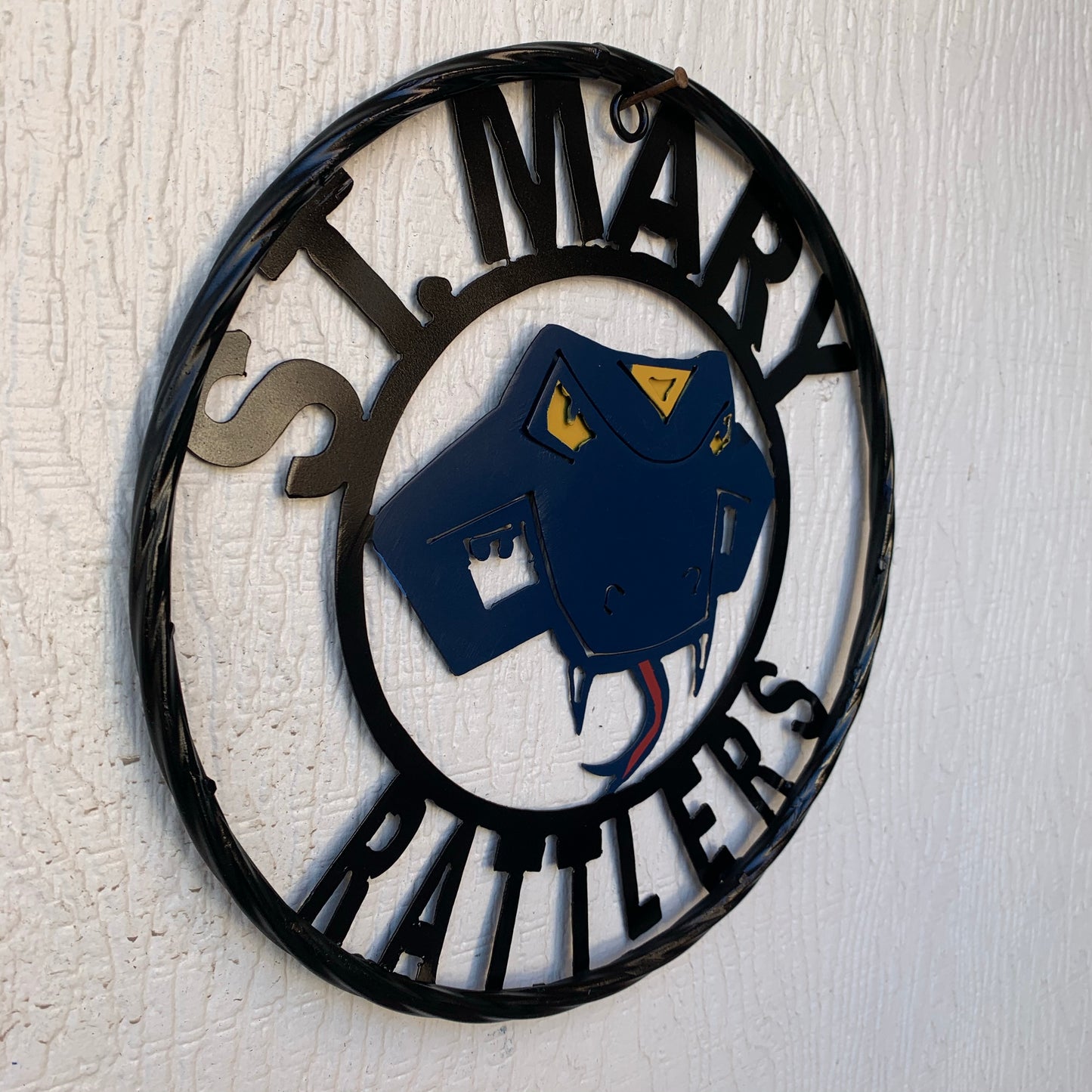 St. MARY RATTLERS METAL CUSTOM VINTAGE CRAFT TEAM SIGN HANDMADE
