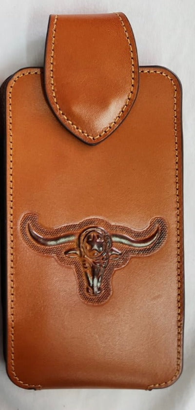7" LEATHER HOLSTER POUCH WESTERN PHONE CRAFT EXTRA LARGE  BELT LOOP HOLSTER CELL PHONE CASE UNIVERSAL OVERSIZE