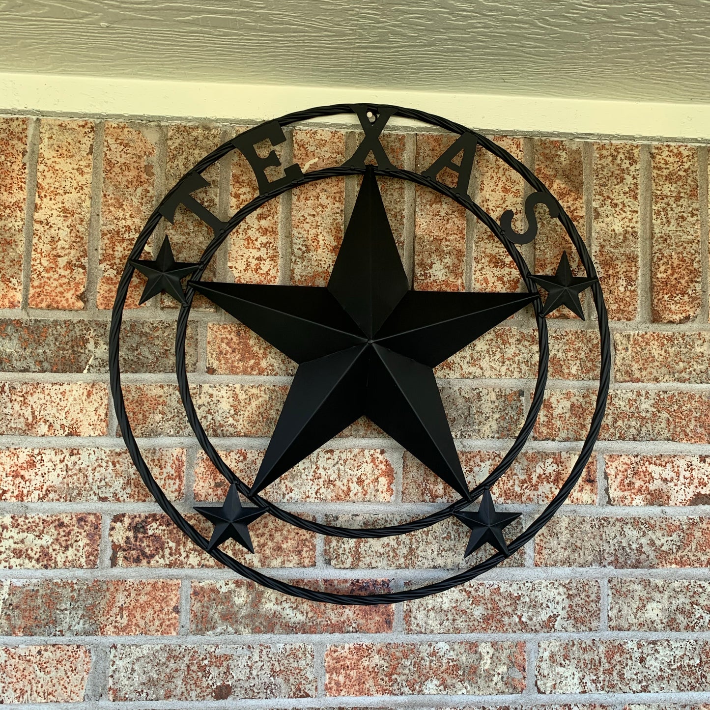 24" TEXAS BLACK STAR BARN STAR METAL ART WESTERN HOME DECOR VINTAGE RUSTIC BLACK