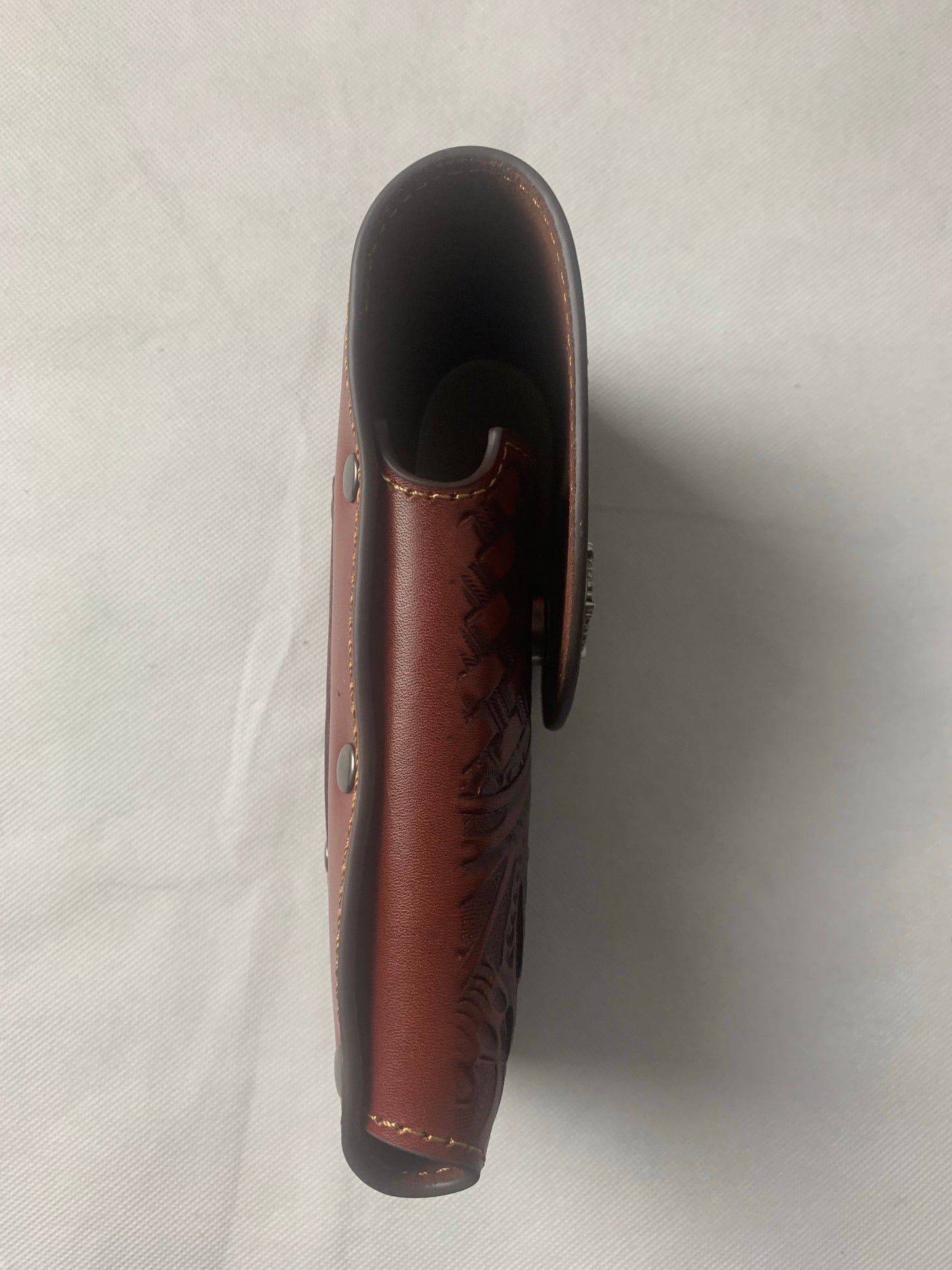 7" LONE STAR BLACK & TURQUOISE LEATHER HOLSTER POUCH EXTRA LARGE  BELT LOOP CELL PHONE CASE UNIVERSAL OVERSIZE--FREE SHIPPING