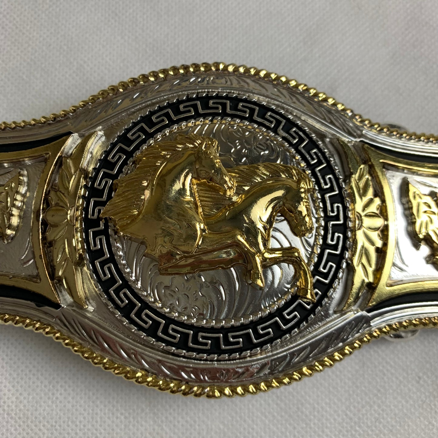 6.5" X 3.5" HORSE BELT BUCKLE GOLD SILVER BLACK WESTERN BUCKLE FASHION ART NEW #EH12271