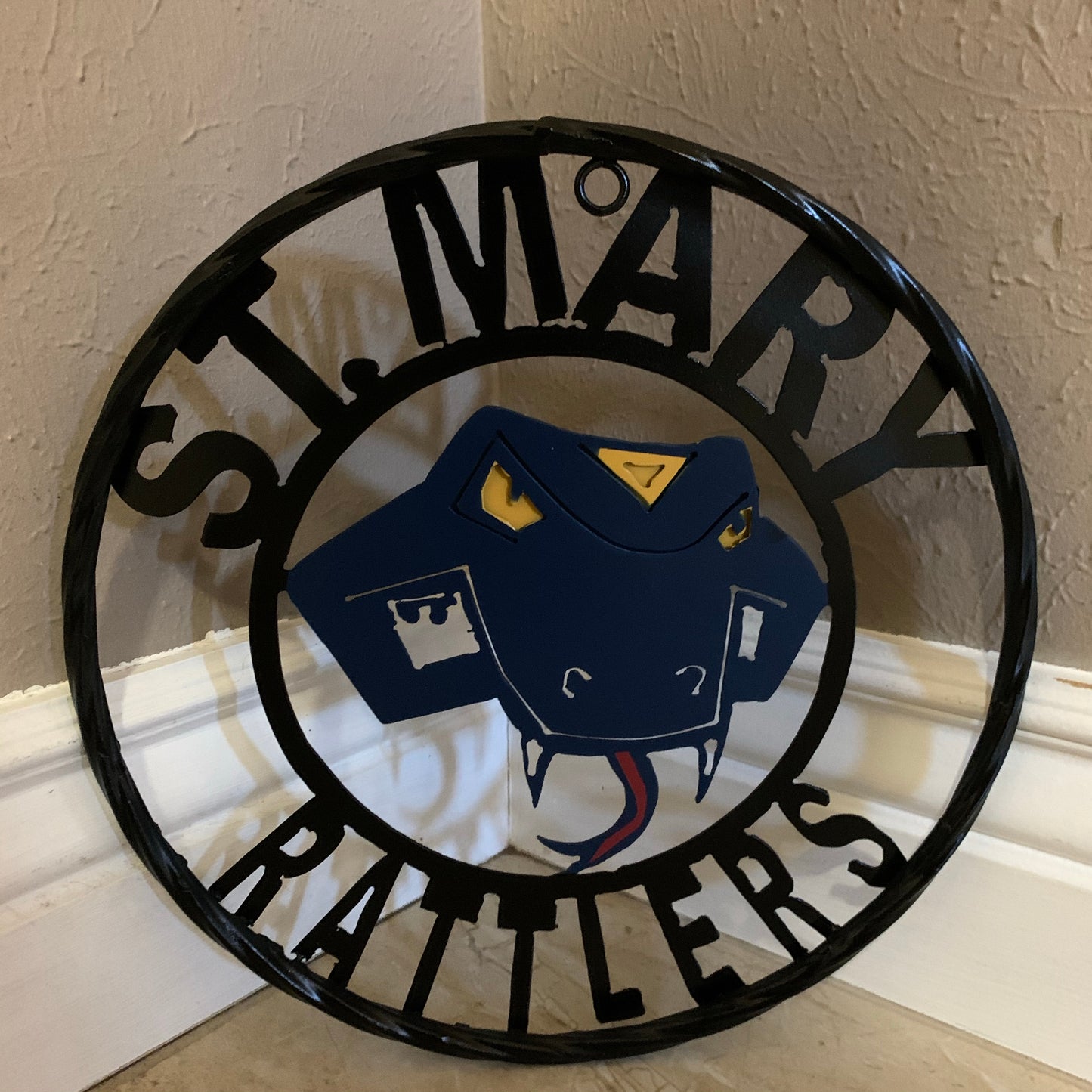 St. MARY RATTLERS METAL CUSTOM VINTAGE CRAFT TEAM SIGN HANDMADE
