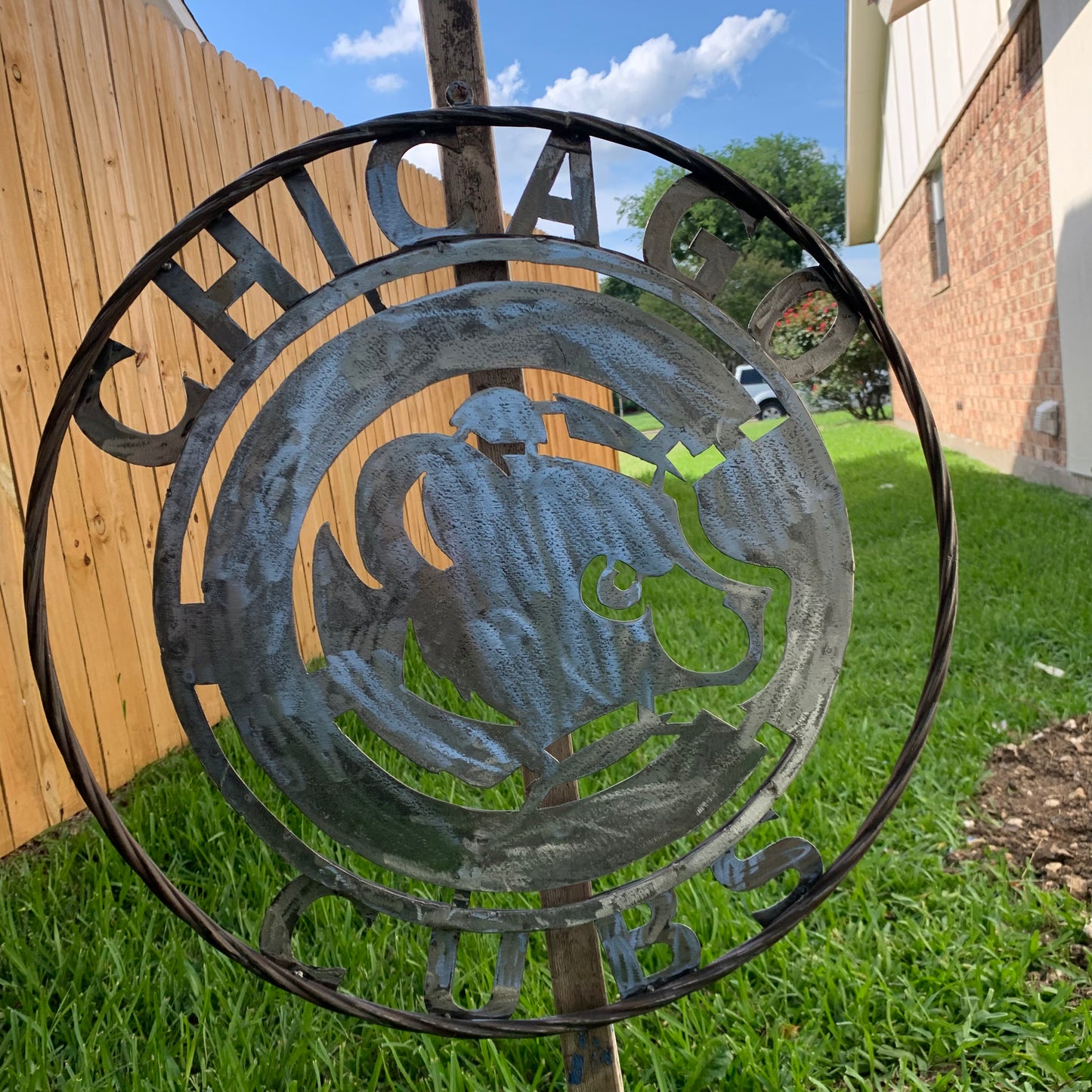 12", 18", 24", 32" CHICAGO CUBS CUSTOM RAW METAL VINTAGE CRAFT TEAM SPORTS SIGN HANDMADE