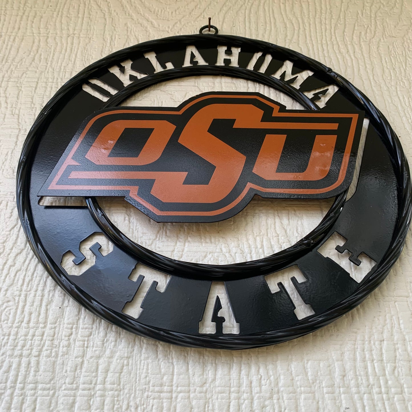 12" OSU OKLAHOMA STATE COWBOYS CUSTOM METAL VINTAGE CRAFT SIGN WESTERN HOME DECOR HANDMADE