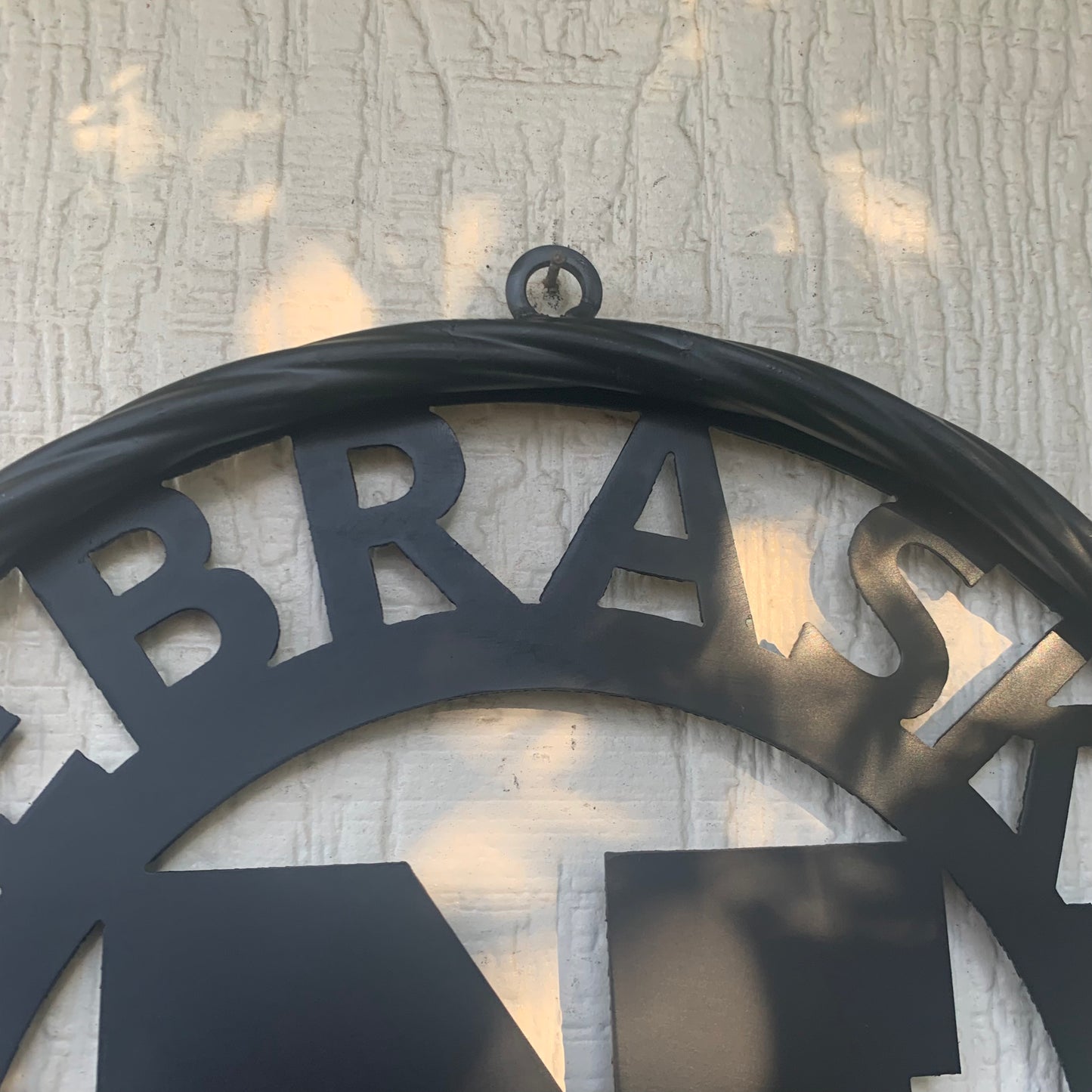 12" NEBRASKA HUSKERS BLACK METAL CUSTOM VINTAGE CRAFT TEAM SIGN