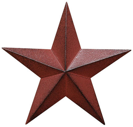 3.5", 5.5" BURGUNDY RED DISTRESSED STAR METAL WALL ART WESTERN HOME DECOR NEW 3.5",5.5",8",12"  #EH12138- FREE SHIPPING
