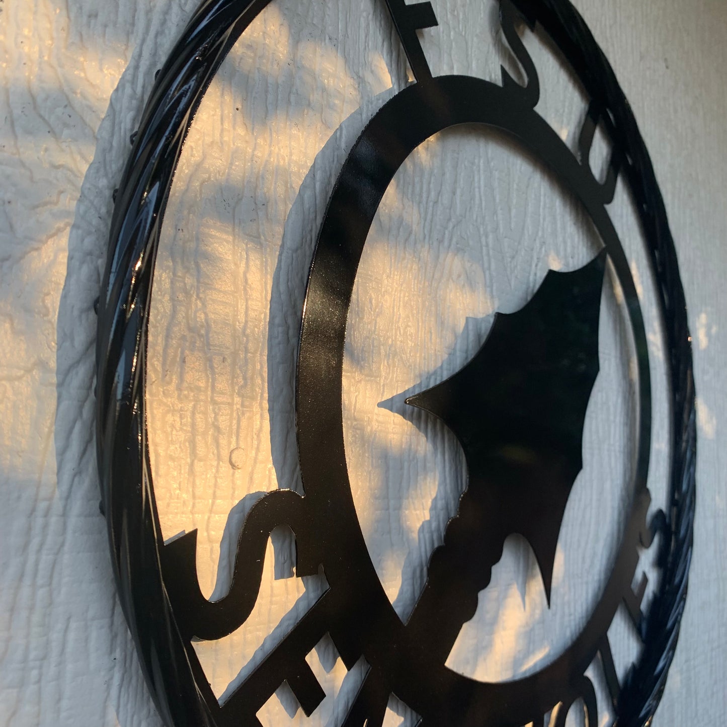 12", 18", 24", 32" FSU SEMINOLES FLORIDA STATE SPEAR CUSTOM METAL VINTAGE CRAFT TEAM SIGN RUSTIC BLACK HANDMADE