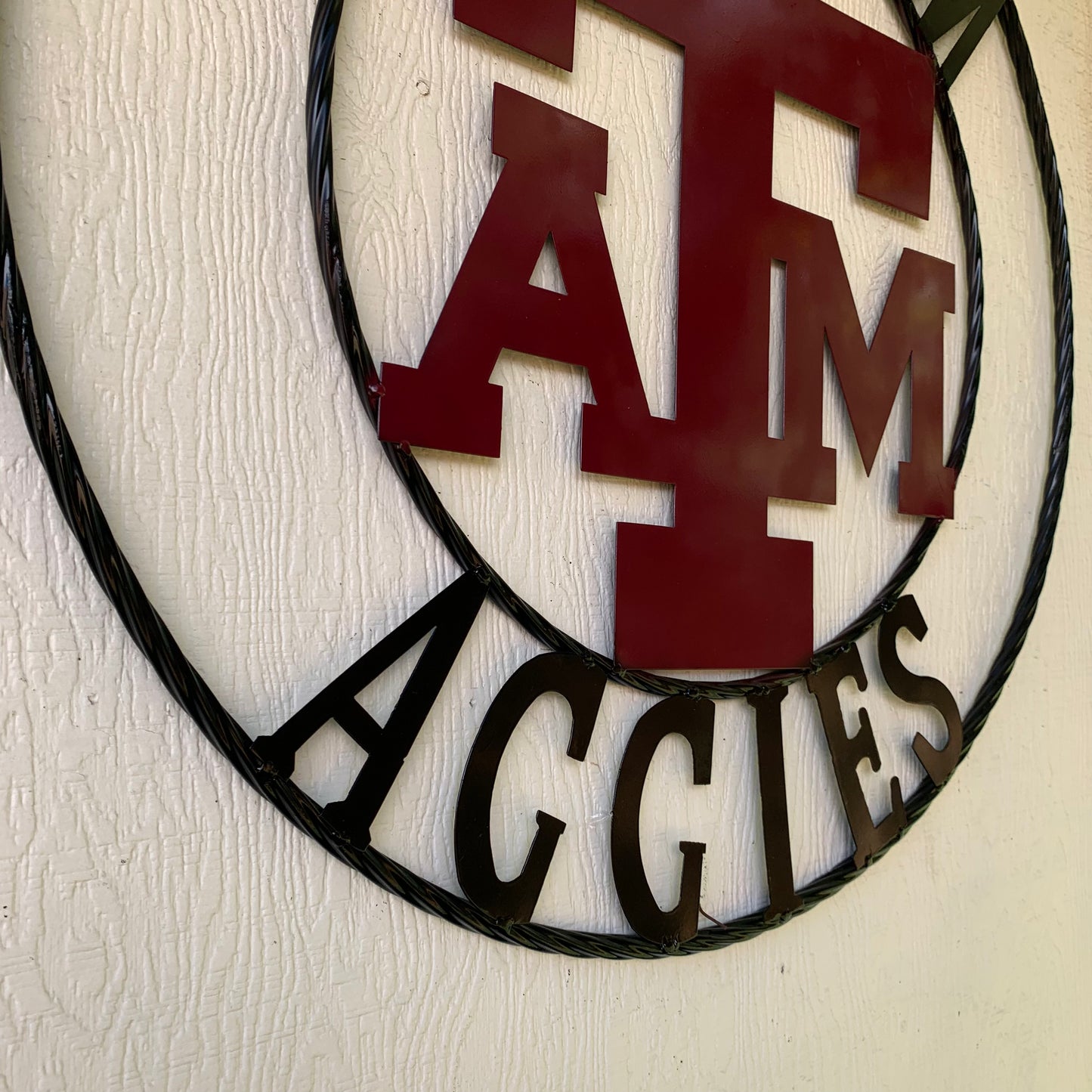 GIGEM AGGIES CUSTOM METAL VINTAGE CRAFT SIGN TEAM WESTERN HOME DECOR HANDMADE