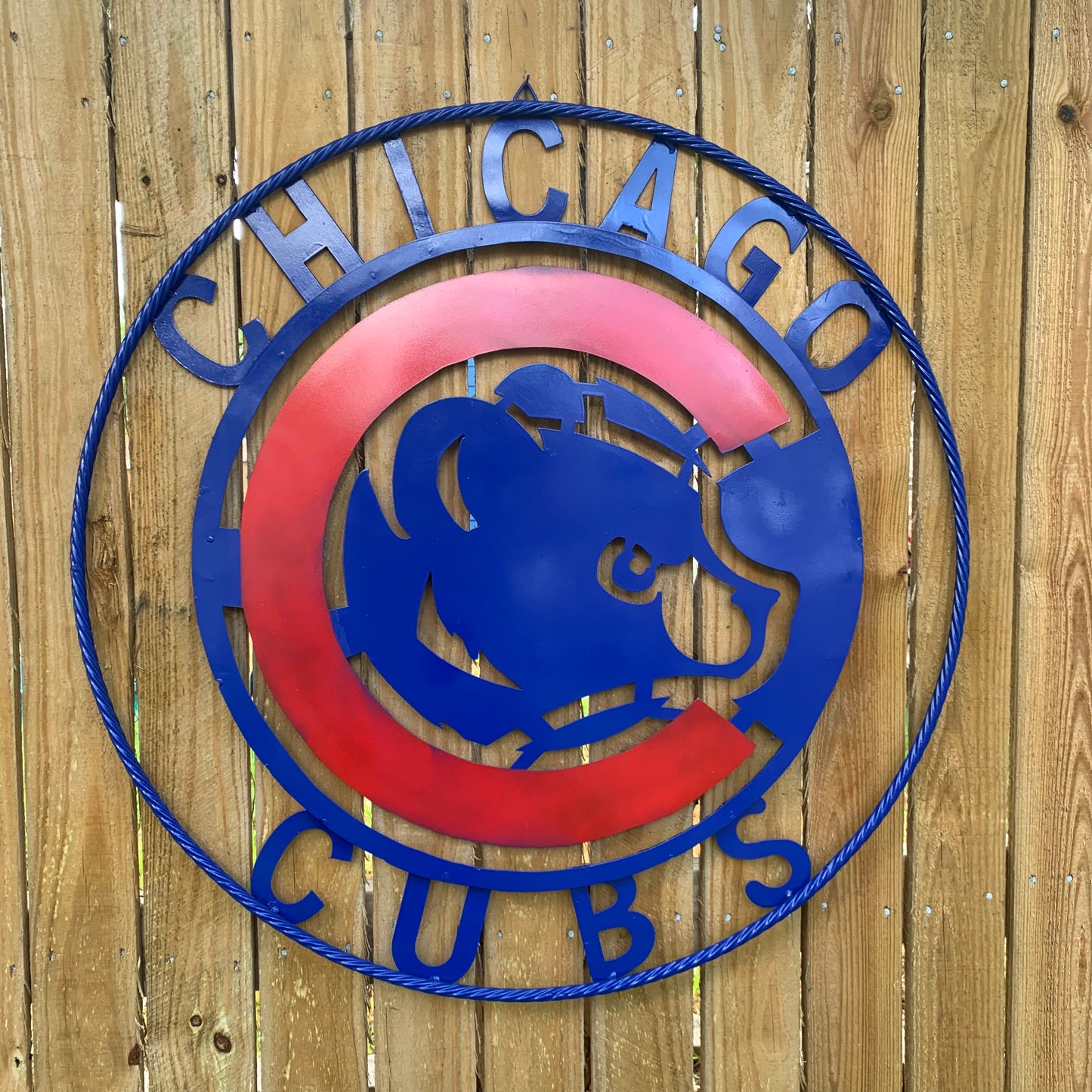 12", 18", 24", 32" CHICAGO CUBS CUSTOM METAL VINTAGE CRAFT TEAM SPORTS SIGN HANDMADE