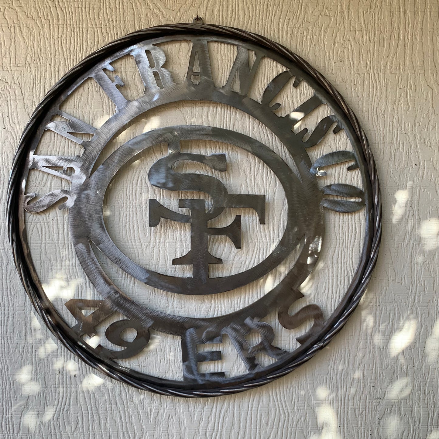 SAN FRANCISCO 49ERS METAL CUSTOM VINTAGE RAW METAL CRAFT TEAM SIGN HANDMADE 12",18",24",32",36",40",50"