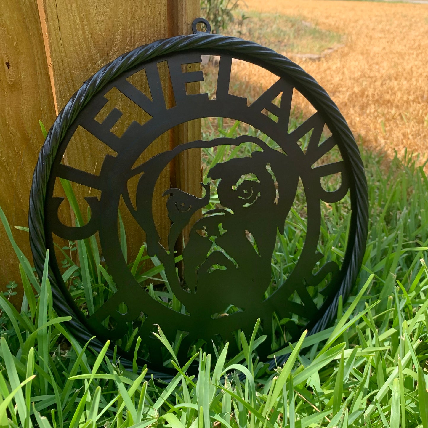 CLEVELAND BROWNS METAL CUSTOM VINTAGE CRAFT ART HANDMADE RUSTIC BLACK