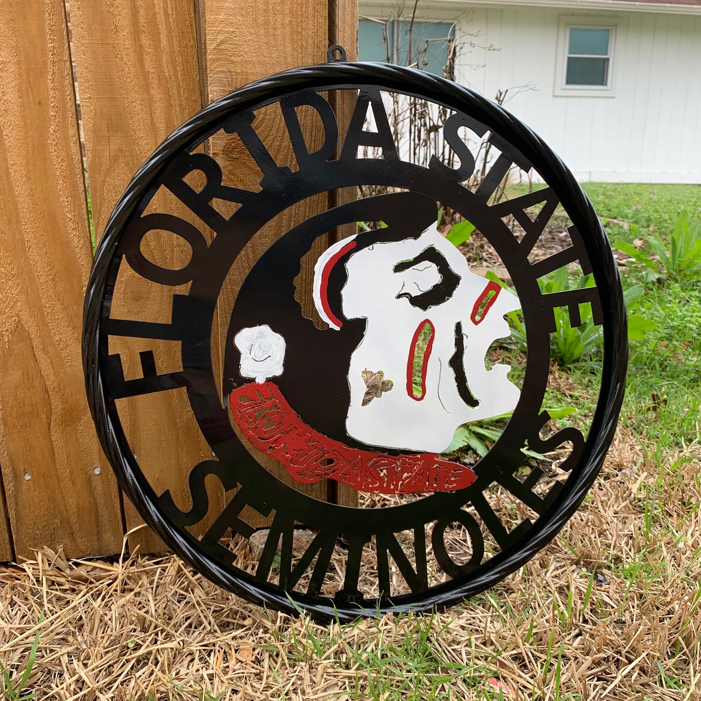 12", 18", 24", 32" FSU FLORIDA STATE SEMINOLES INDIAN LOGO METAL CUSTOM VINTAGE CRAFT TEAM SIGN