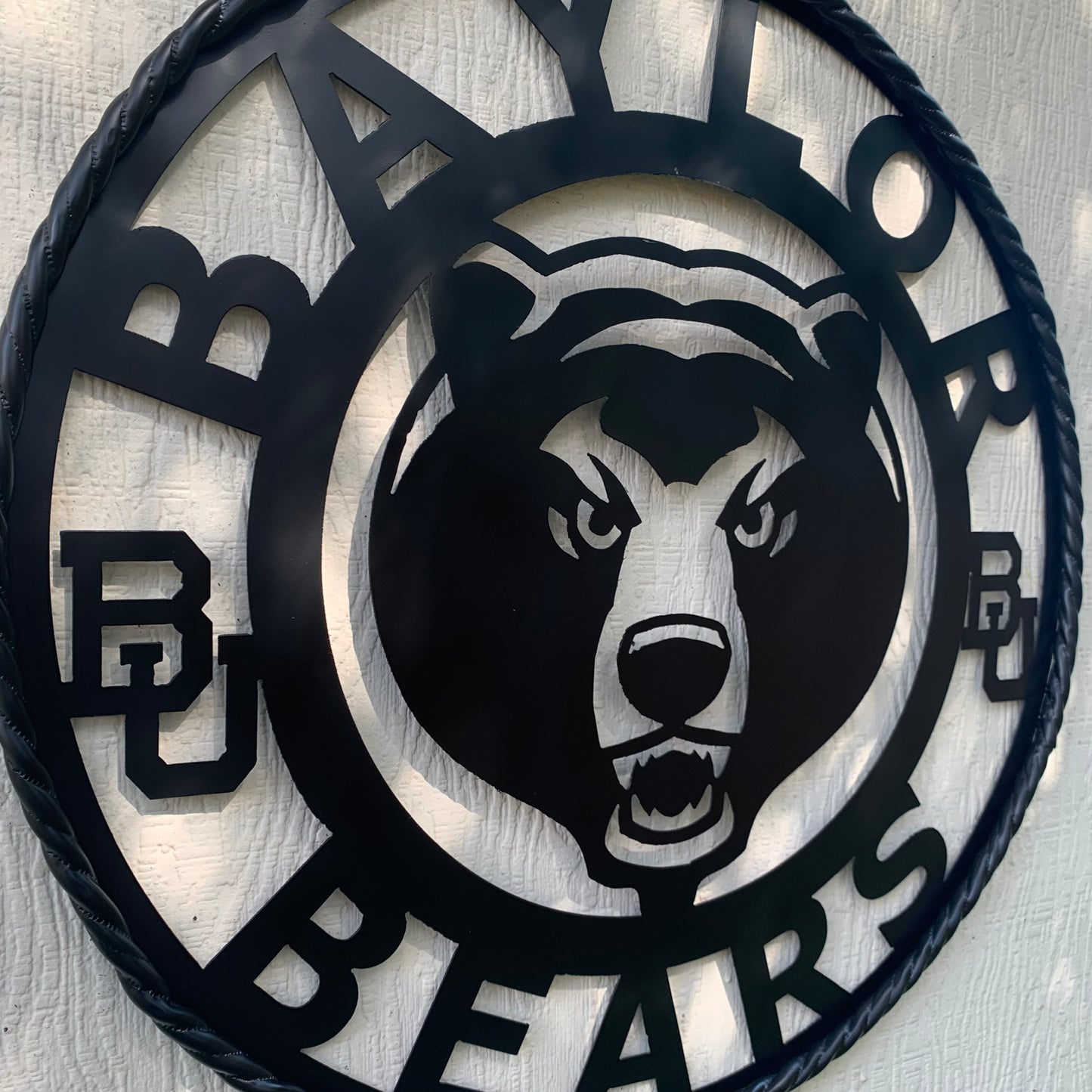 12", 18", 24", 32" BAYLOR BEARS ALL BLACK CUSTOM METAL VINTAGE TEAM SIGN WALL ART WESTERN HOME DECOR