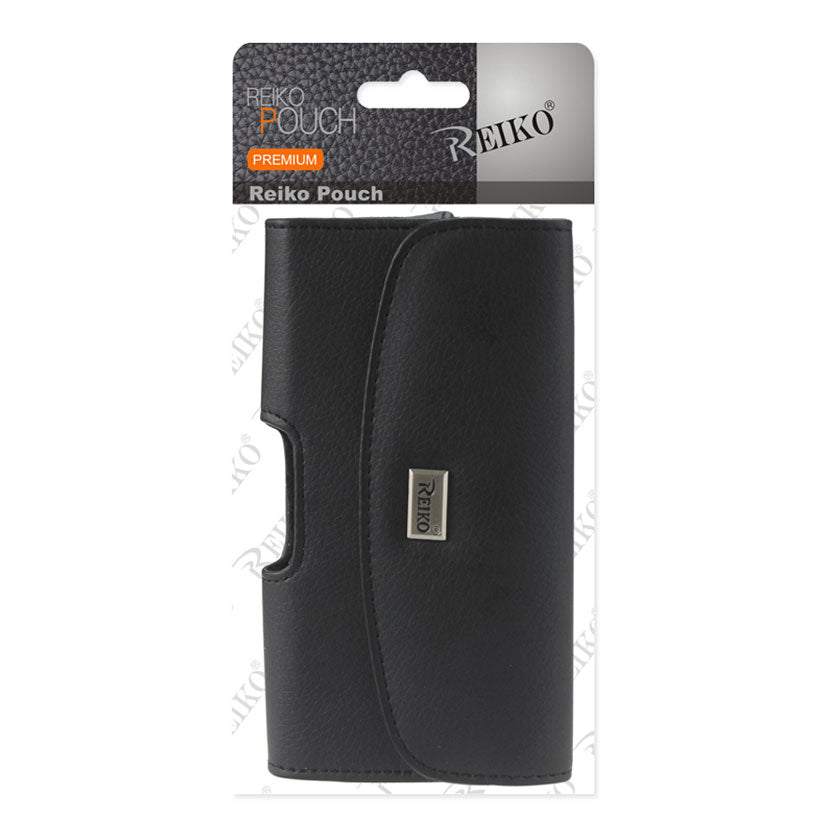 HP102B-BK 7" REIKO XL MEGA EXTRA LARGE LEATHER POUCH BELT LOOP HOLSTER CELL PHONE CASE UNIVERSAL OVERSIZE --FREE SHIPPING