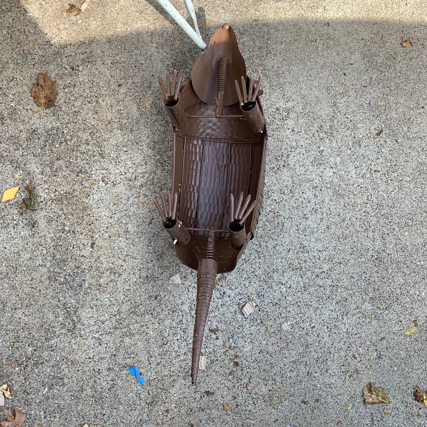 TEXAS FLAG ARMADILLO GARDEN ANIMAL SCULPTURE YARD ART METAL DECOR ORNAMENT PATRIOTIC DECOR HANDMADE #EH12220 30",22",14",10"