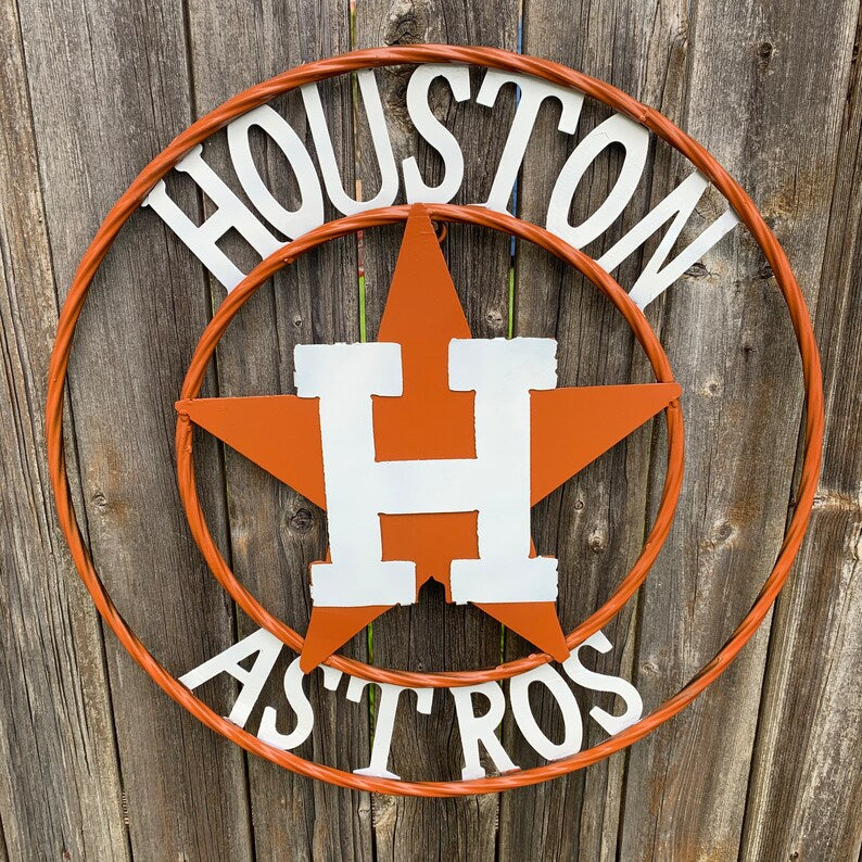 Houston Astros MDF Wood Wall Art