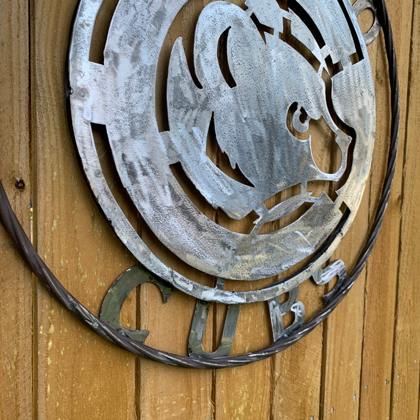 12", 18", 24", 32" CHICAGO CUBS CUSTOM RAW METAL VINTAGE CRAFT TEAM SPORTS SIGN HANDMADE