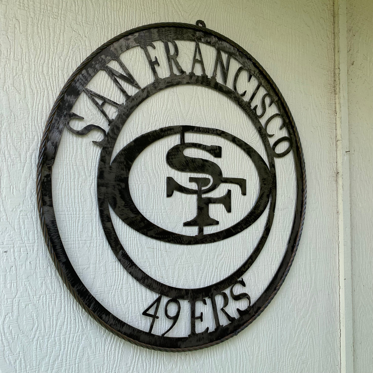 SAN FRANCISCO 49ERS METAL CUSTOM VINTAGE RAW METAL CRAFT TEAM SIGN HANDMADE 12",18",24",32",36",40",50"