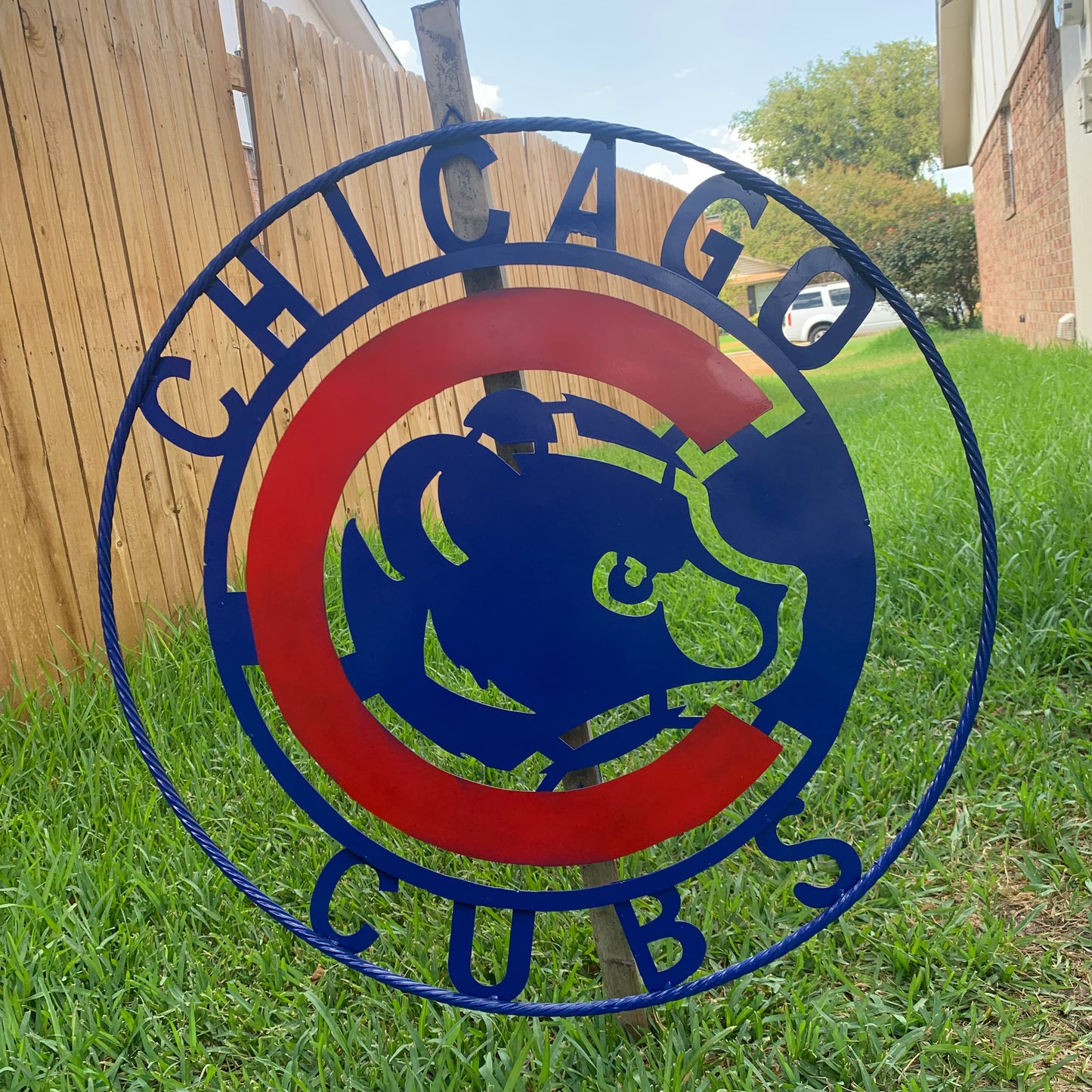 12", 18", 24", 32" CHICAGO CUBS CUSTOM METAL VINTAGE CRAFT TEAM SPORTS SIGN HANDMADE