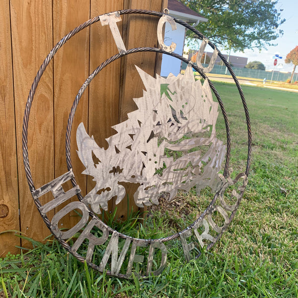 18",24",32" TCU HORNED FROGS RAW METAL CUSTOM VINTAGE CRAFT TEAM SIGN HANDMADE