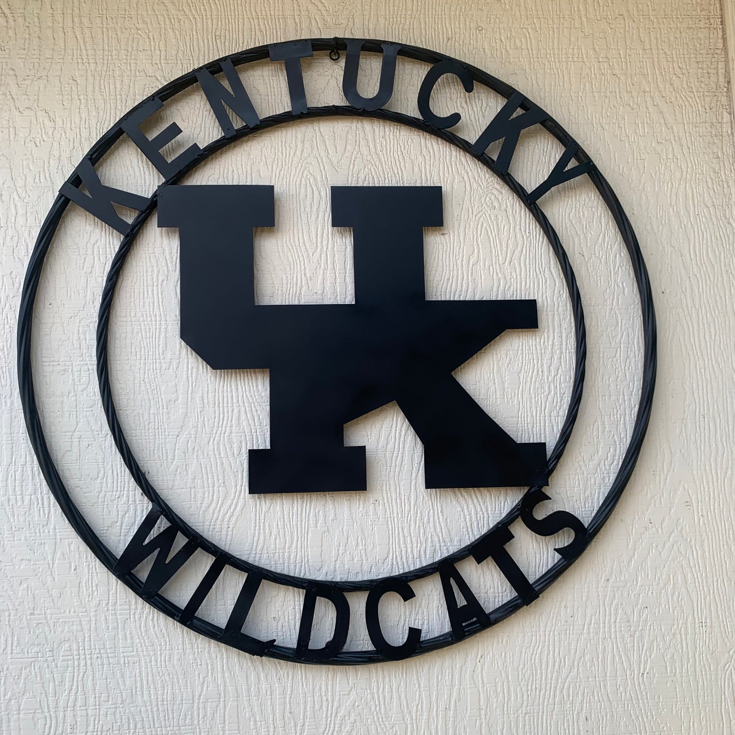 12", 18", 24", 32" KENTUCKY WILDCATS CUSTOM BLACK METAL VINTAGE CRAFT SIGN HANDMADE