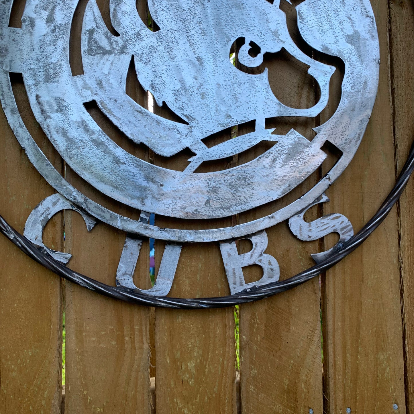 12", 18", 24", 32" CHICAGO CUBS CUSTOM RAW METAL VINTAGE CRAFT TEAM SPORTS SIGN HANDMADE