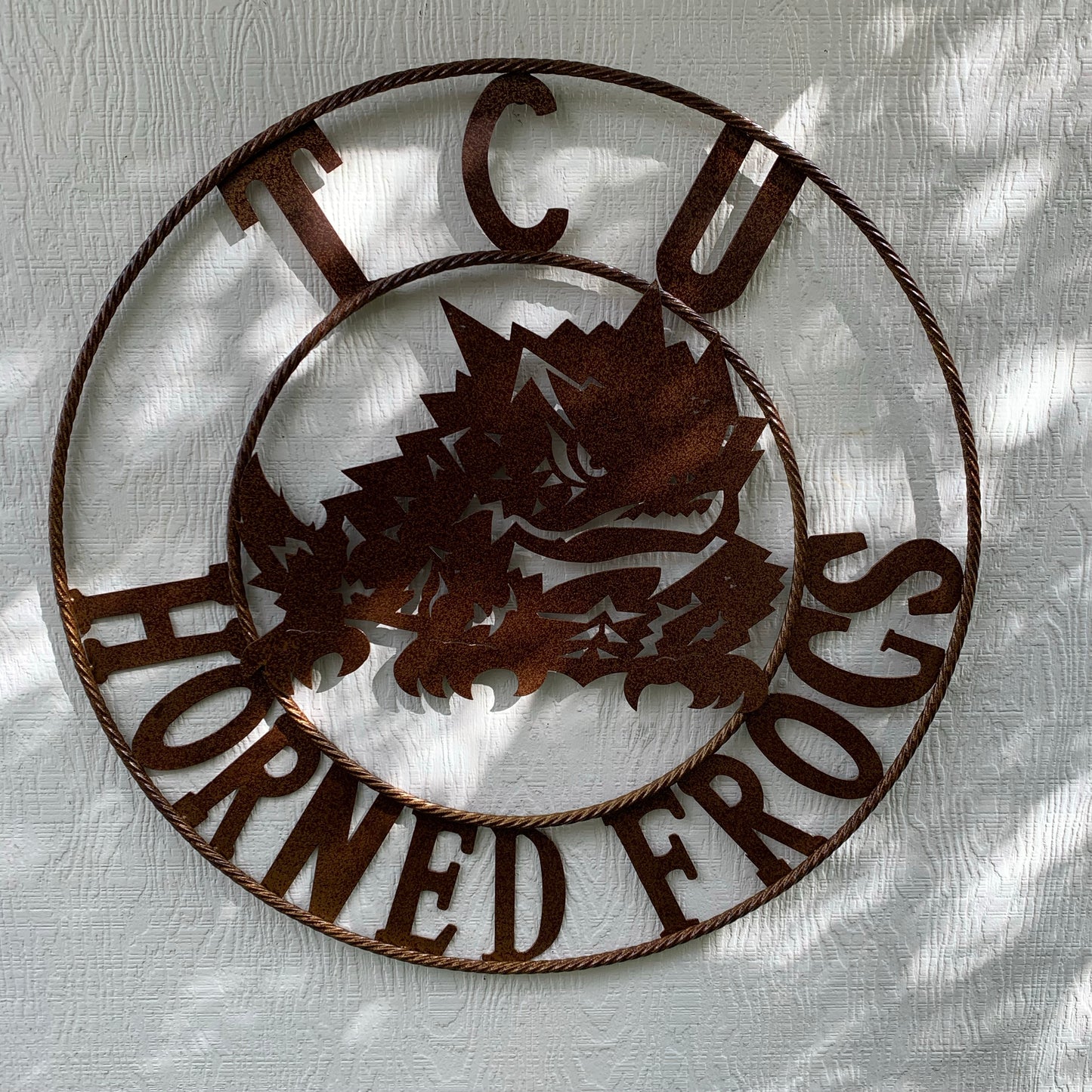 12", 18", 24", 32" TCU HORNED FROGS CUSTOM VINTAGE CRAFT METAL TEAM SIGN HANDMADE